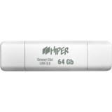 USB Flash накопитель 64Gb HIPER Groovy C64 White (HI-USBOTG64GBU787W)