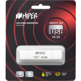 USB Flash накопитель 64Gb HIPER Groovy C64 White (HI-USBOTG64GBU787W)