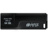 USB Flash накопитель 64Gb HIPER Groovy T64 Black (HI-USB264GBTB)
