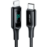 Кабель USB Type-C - Lightning, 1.2м, ACEFAST C6-01 Black (AF-C6-01-BK)