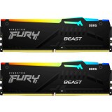 Оперативная память 32Gb DDR5 5200MHz Kingston Fury Beast RGB (KF552C40BBAK2-32) (2x16Gb KIT)