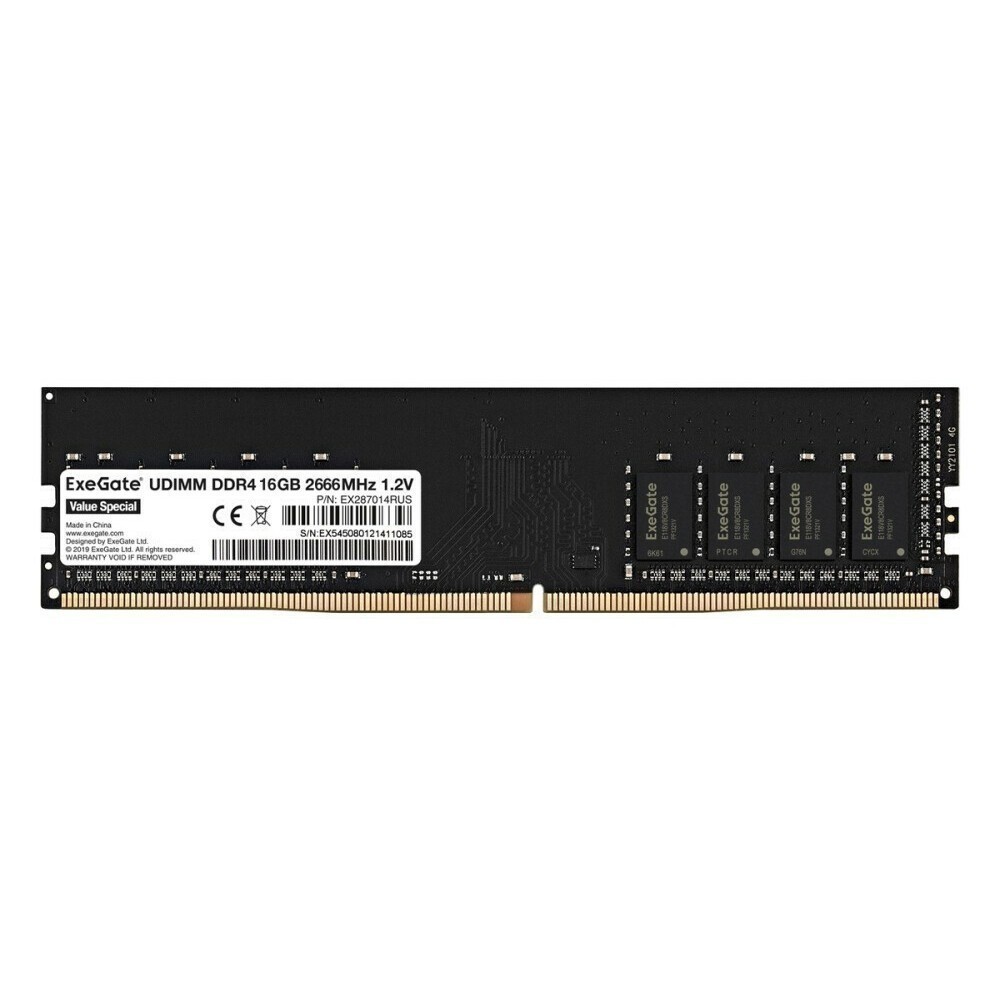 Оперативная память 16Gb DDR4 2666MHz ExeGate Value Special (EX287014RUS) OEM
