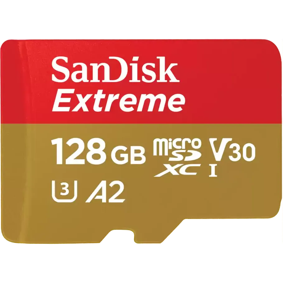 Карта памяти 128Gb MicroSD SanDisk Extreme (SDSQXAA-128G-GN6GN)