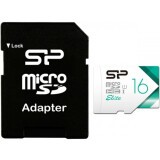 Карта памяти 16Gb MicroSD Silicon Power Elite + SD адаптер (SP016GBSTHBU1V21SP)