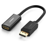 Переходник DisplayPort (M) - HDMI (F), 0.2м, UGREEN MM137 (40363)