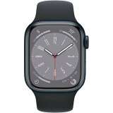 Умные часы Apple Watch Series 8 45mm Midnight Aluminum Case with Midnight Sport Band S/M (MNUJ3LL/A)