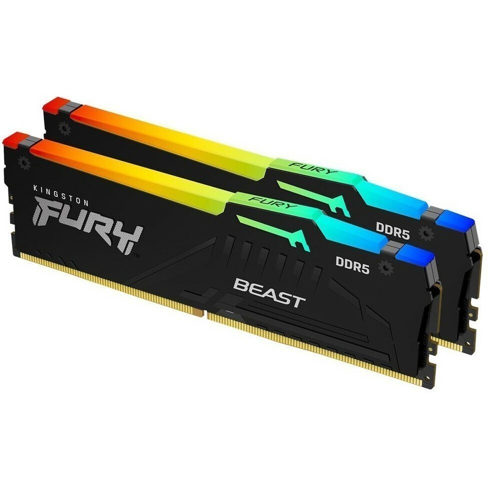 Оперативная память 32Gb DDR5 6000MHz Kingston Fury Beast RGB (KF560C36BBEAK2-32) (2x16Gb KIT)