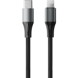 Кабель USB Type-C - Lightning, 1м, Accesstyle CL30-F100M Black