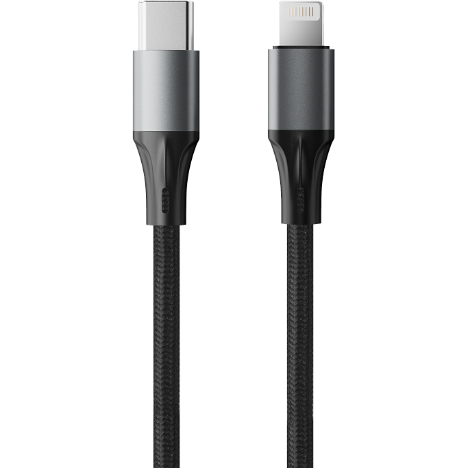 Кабель USB Type-C - Lightning, 1м, Accesstyle CL30-F100M Black