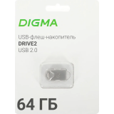 USB Flash накопитель 64Gb Digma DRIVE2 (DGFUM064A20SR)