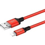 Кабель USB - Lightning, 2м, HOCO X14 Black/Red (6957531062899)