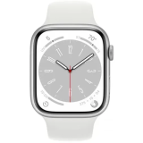 Умные часы Apple Watch Series 8 45mm Silver Aluminum Case with White Sport Band S/M (MP6P3LL/A)