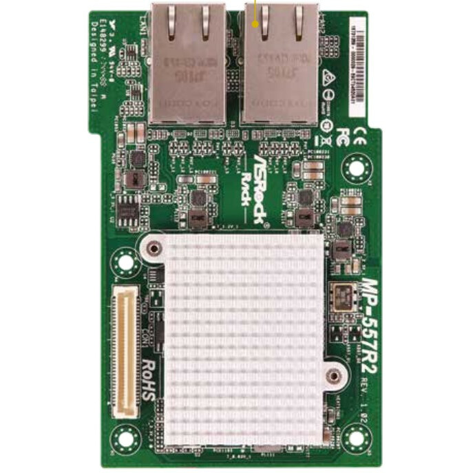 Мезонинная плата ASRock OCP Compatible Mezzanine Card 2x RJ-45 - 90-SC01F4-00UBNP