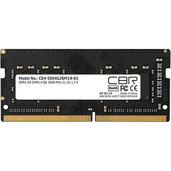 Оперативная память 4Gb DDR4 2666MHz CBR SO-DIMM (CD4-SS04G26M19-01)
