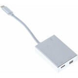 Переходник USB Type-C - miniDisplayPort (F)/USB Type-C (F)/USB 3.0 A (F), 0.1м, Buro 488059