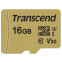 Карта памяти 16Gb MicroSD Transcend + SD адаптер  (TS16GUSD500S)