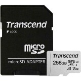 Карта памяти 256Gb MicroSD Transcend + SD адаптер  (TS256GUSD300S-A)