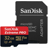 Карта памяти 32Gb MicroSD SanDisk Extreme Pro + SD адаптер  (SDSQXCG-032G-GN6MA)