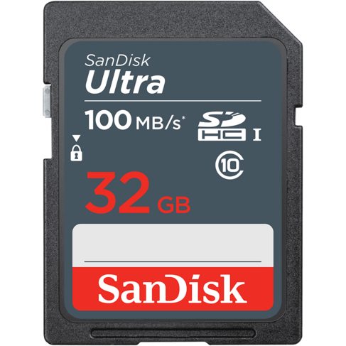 Карта памяти 32Gb SD SanDisk Ultra (SDSDUNR-032G-GN3IN)