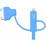 Кабель USB - microUSB/Lightning/30-pin, 0.9м, PQI PQI-iCABLE-MULTIPLUG-BL (6PCN-008R0010A)
