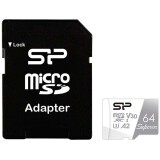 Карта памяти 64Gb MicroSD Silicon Power Superio + SD адаптер (SP064GBSTXDA2V20SP)