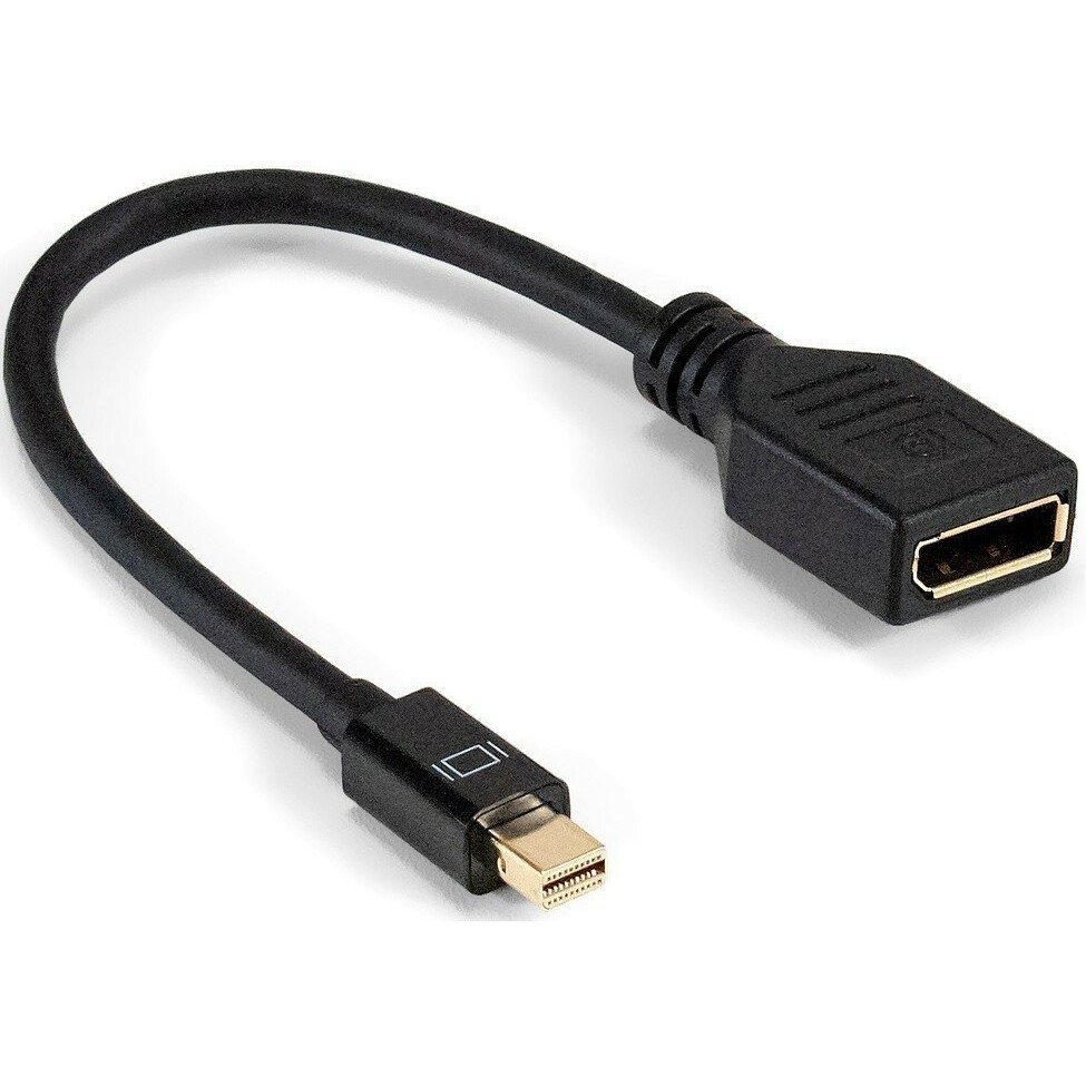 Переходник Mini DisplayPort (M) - DisplayPort (F), ExeGate EX-CC-mDPM-DPF-0.15 - EX294716RUS