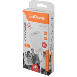 Сетевое зарядное устройство GoPower GPQC07 White (00-00022767)