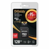 Карта памяти 128Gb MicroSD Digoldy + SD адаптер (DG128GCSDXC10UHS-1-ElU3)