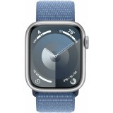 Умные часы Apple Watch Series 9 41mm Silver Aluminum Case with Winter Blue Sport Loop (MR923LL/A)