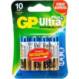 Батарейка GP 15AUP Ultra Plus Alkaline (AA, 4 шт.)