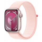 Умные часы Apple Watch Series 9 45mm Pink Aluminum Case with Light Pink Sport Loop (MR9J3ZP/A)