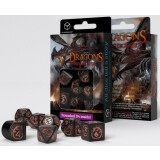 Набор кубиков Q Workshop Dragons Modern Dice Set: Obsidian (RDRA07)