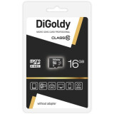 Карта памяти 16Gb MicroSD Digoldy (DG0016GCSDHC10-W/A-AD)