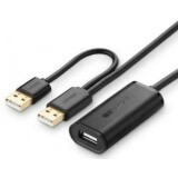 Кабель удлинительный 2x USB A (M) - USB A (F), 5м, UGREEN US137 (20213)