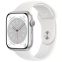 Умные часы Apple Watch Series 8 45mm Silver Aluminum Case with White Sport Band M/L (MP6T3LL/A)