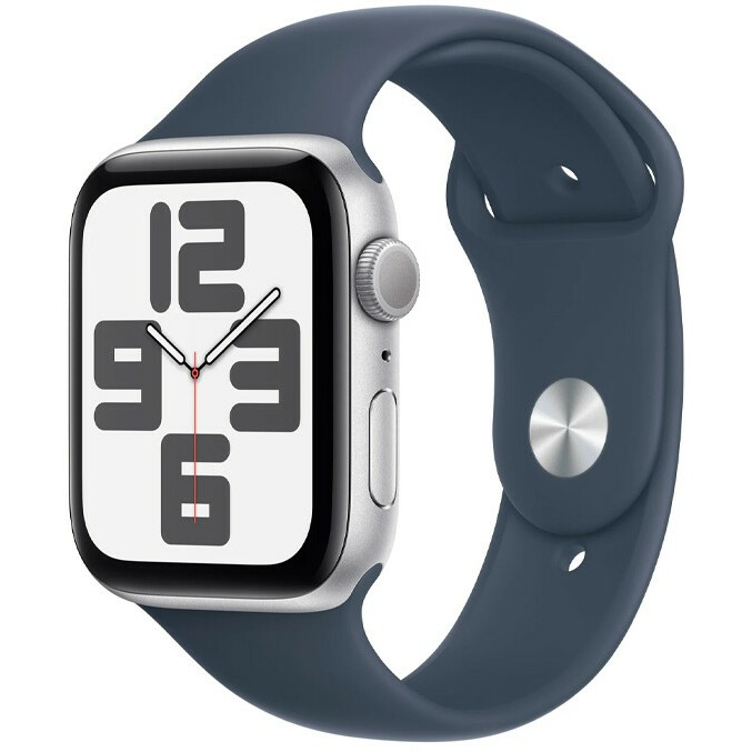 Умные часы Apple Watch SE 2 40mm Silver Aluminum Case with Storm Blue Sport Band M/L (MRE23LL/A)