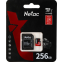 Карта памяти 256Gb MicroSD Netac P500 Extreme Pro + SD адаптер (NT02P500PRO-256G-R)