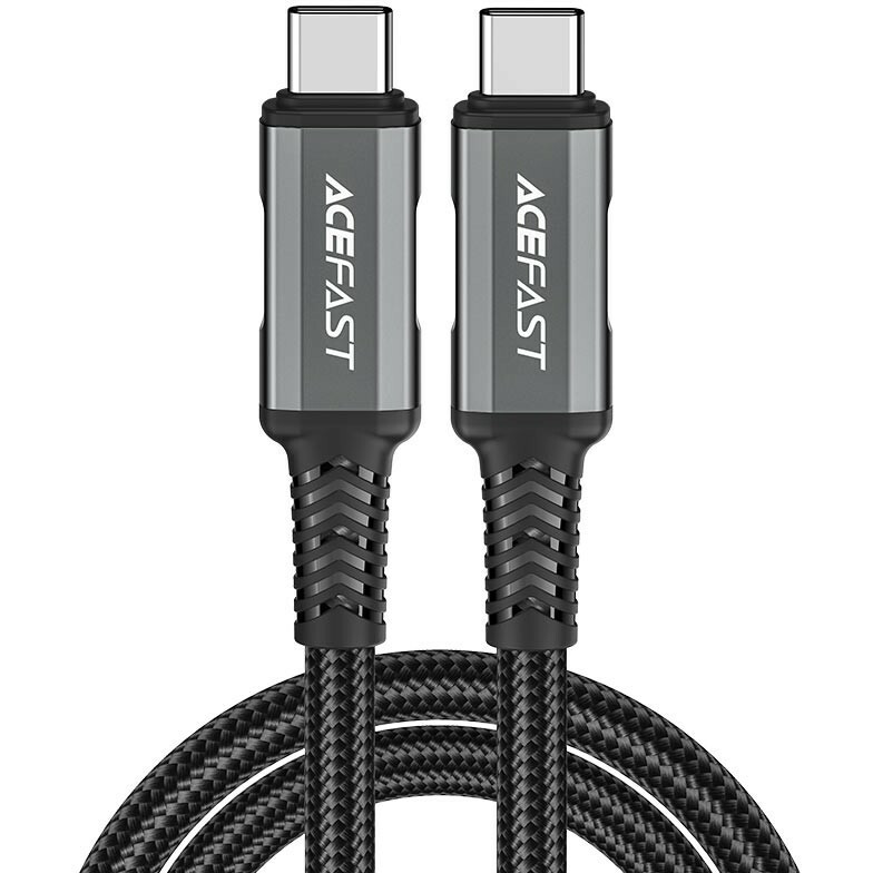 Кабель USB Type-C - USB Type-C, 1м, ACEFAST C1-09 Black/Grey - AF-C1-09-GY