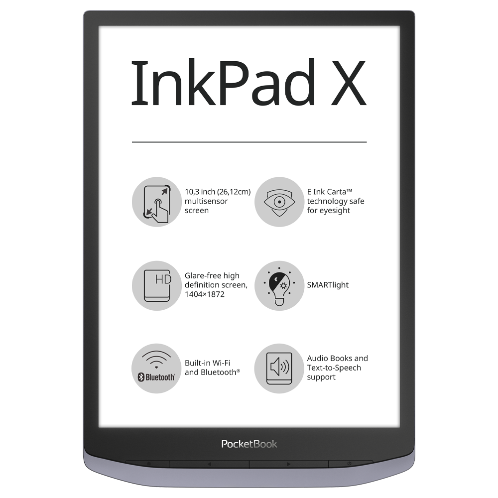 Электронная книга PocketBook X Metallic Grey - PB1040-J-WW