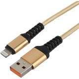 Кабель USB - Lightning, 1м, GoPower GP02L Gold (00-00022790)