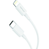 Кабель USB Type-C - Lightning, 1м, GoPower GP10TL White (00-00022804)