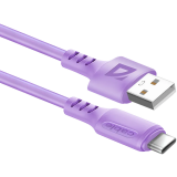 Кабель USB - USB Type-C, 1м, Defender F207 Violet (87106VIO)