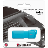 USB Flash накопитель 64Gb Kingston DataTraveler Exodia M Neon Aqua Blue (KC-U2L64-7LB)