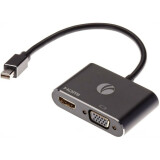 Переходник Mini DisplayPort (M) - HDMI/VGA (F),  VCOM CG646M-0.15