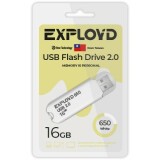 USB Flash накопитель 16Gb Exployd 650 White (EX-16GB-650-White)