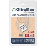 USB Flash накопитель 4Gb OltraMax 50 White (OM004GB-mini-50-White)