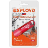 USB Flash накопитель 64Gb Exployd 570 Red (EX-64GB-570-Red)
