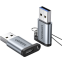 Переходник USB A (M) - USB Type-C (F), UGREEN US276 Grey - 50533