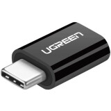 Переходник microUSB (F) - USB Type-C, UGREEN US157 Black (30391)