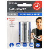 Батарейка GoPower (AA, 2 шт) (00-00019861)